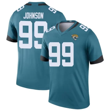 Men's Jacksonville Jaguars ＃99 Austin Johnson Teal Legend Color Rush Jersey