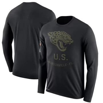 Men's Jacksonville Jaguars Black Legend 2018 Salute to Service Sideline Performance Long Sleeve T-Shirt