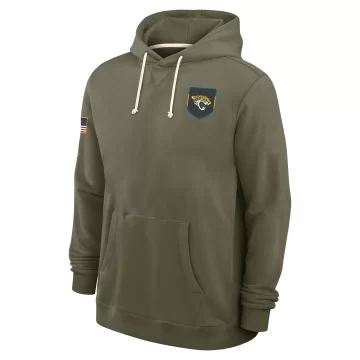 Men's Jacksonville Jaguars Olive 2025 Salute to Service Sideline Hoodie