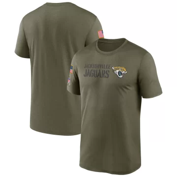 Men's Jacksonville Jaguars Olive Legend 2022 Salute to Service Team T-Shirt