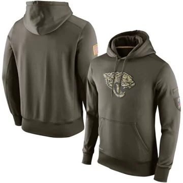Men's Jacksonville Jaguars Olive Salute to Service KO Performance Hoodie