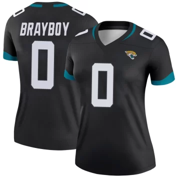 Women's Jacksonville Jaguars ＃0 Chandler Brayboy Black Legend Jersey