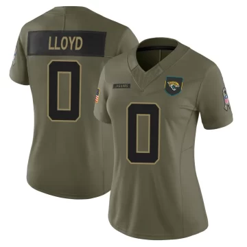 Women's Jacksonville Jaguars ＃0 Devin Lloyd Olive Limited 2025 Salute to Service Jersey