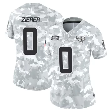 Women's Jacksonville Jaguars ＃0 Kilian Zierer Arctic Camo Limited 2024 Salute to Service Jersey
