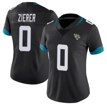Women's Jacksonville Jaguars ＃0 Kilian Zierer Black Limited Vapor Untouchable Jersey