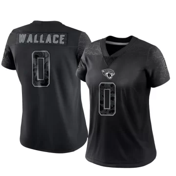 Women's Jacksonville Jaguars ＃0 Levi Wallace Black Limited Reflective Jersey