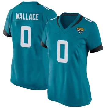 Women's Jacksonville Jaguars ＃0 Levi Wallace Teal Game Jersey