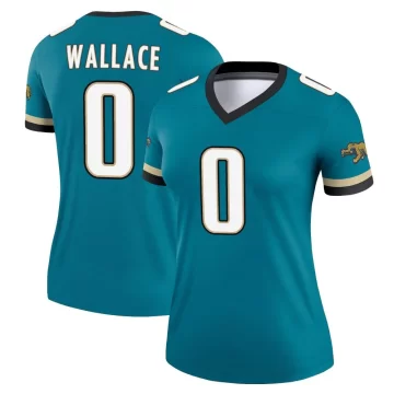 Women's Jacksonville Jaguars ＃0 Levi Wallace Teal Legend Prowler Throwback Jersey