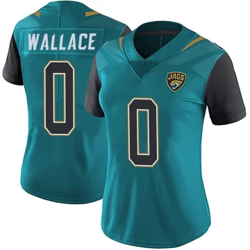 Women's Jacksonville Jaguars ＃0 Levi Wallace Teal Limited Vapor Untouchable Team Color Jersey