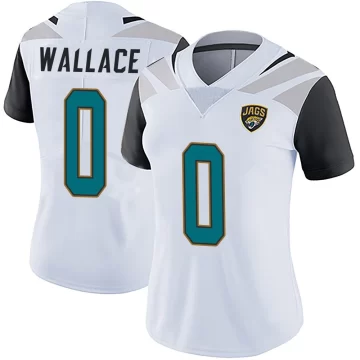 Women's Jacksonville Jaguars ＃0 Levi Wallace White Limited Vapor Untouchable Jersey