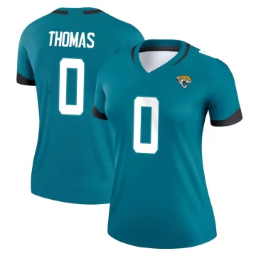 Women's Jacksonville Jaguars ＃0 Trevian Thomas Teal Legend Jersey