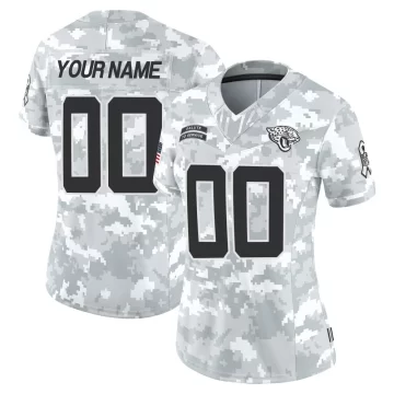 Women's Jacksonville Jaguars ＃00 Custom Arctic Camo Limited 2024 Salute to Service Jersey