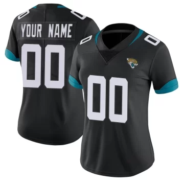 Women's Jacksonville Jaguars ＃00 Custom Black Limited Vapor Untouchable Jersey