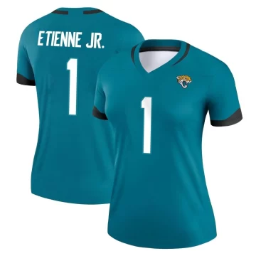Women's Jacksonville Jaguars ＃1 Travis Etienne Jr. Teal Legend Jersey