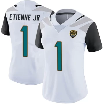 Women's Jacksonville Jaguars ＃1 Travis Etienne Jr. White Limited Vapor Untouchable Jersey