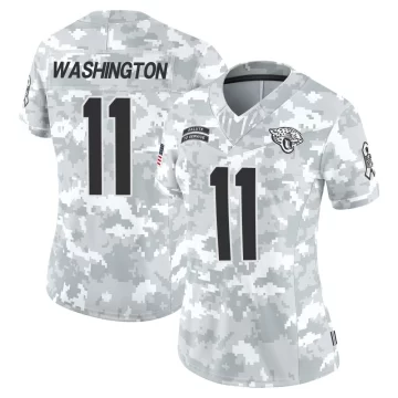 Women's Jacksonville Jaguars ＃11 Parker Washington Arctic Camo Limited 2024 Salute to Service Jersey