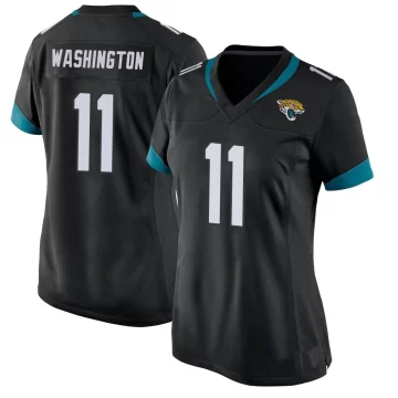 Women's Jacksonville Jaguars ＃11 Parker Washington Black Game Jersey
