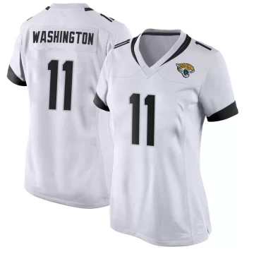 Women's Jacksonville Jaguars ＃11 Parker Washington White Game Jersey