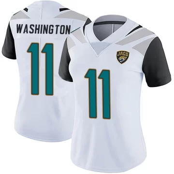Women's Jacksonville Jaguars ＃11 Parker Washington White Limited Vapor Untouchable Jersey