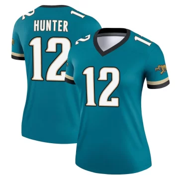 Women's Jacksonville Jaguars ＃12 Travis Hunter Teal Legend Prowler Throwback Jersey
