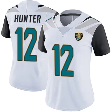 Women's Jacksonville Jaguars ＃12 Travis Hunter White Limited Vapor Untouchable Jersey
