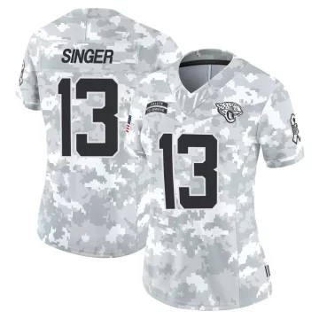 Women's Jacksonville Jaguars ＃13 Dorian Singer Arctic Camo Limited 2024 Salute to Service Jersey