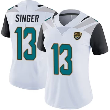 Women's Jacksonville Jaguars ＃13 Dorian Singer White Limited Vapor Untouchable Jersey