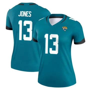 Women's Jacksonville Jaguars ＃13 Tim Jones Teal Legend Jersey