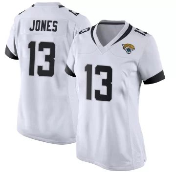 Women's Jacksonville Jaguars ＃13 Tim Jones White Game Jersey