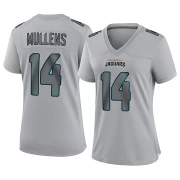 Women's Jacksonville Jaguars ＃14 Nick Mullens Gray Game Atmosphere Fashion Jersey