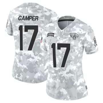 Women's Jacksonville Jaguars ＃17 Cam Camper Arctic Camo Limited 2024 Salute to Service Jersey