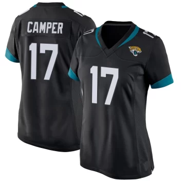 Women's Jacksonville Jaguars ＃17 Cam Camper Black Game Jersey