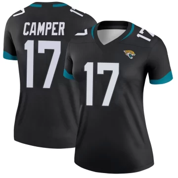 Women's Jacksonville Jaguars ＃17 Cam Camper Black Legend Jersey