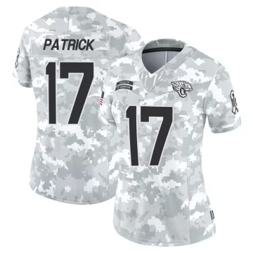 Women's Jacksonville Jaguars ＃17 Tim Patrick Arctic Camo Limited 2024 Salute to Service Jersey