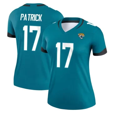 Women's Jacksonville Jaguars ＃17 Tim Patrick Teal Legend Jersey