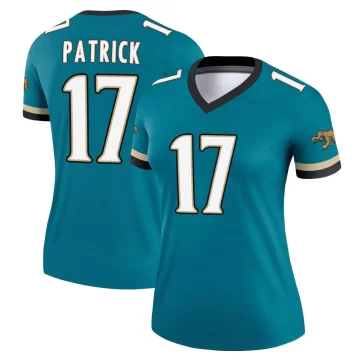 Women's Jacksonville Jaguars ＃17 Tim Patrick Teal Legend Prowler Throwback Jersey