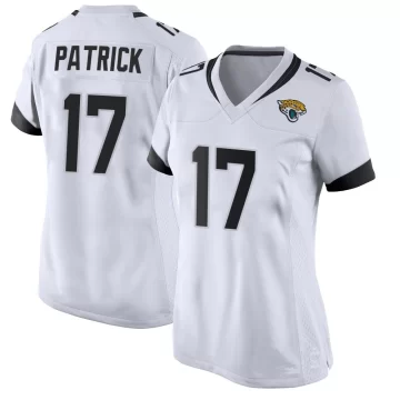Women's Jacksonville Jaguars ＃17 Tim Patrick White Game Jersey