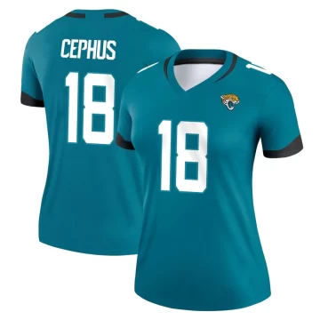 Women's Jacksonville Jaguars ＃18 Joshua Cephus Teal Legend Jersey