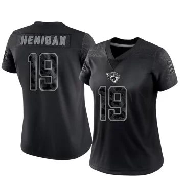 Women's Jacksonville Jaguars ＃19 Seth Henigan Black Limited Reflective Jersey