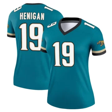 Women's Jacksonville Jaguars ＃19 Seth Henigan Teal Legend Prowler Throwback Jersey
