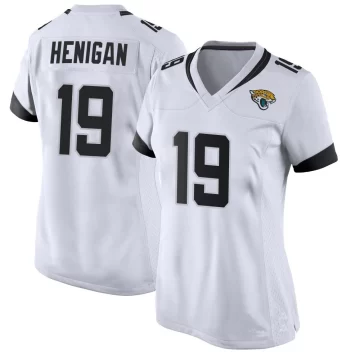 Women's Jacksonville Jaguars ＃19 Seth Henigan White Game Jersey