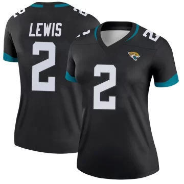 Women's Jacksonville Jaguars ＃2 Jourdan Lewis Black Legend Jersey