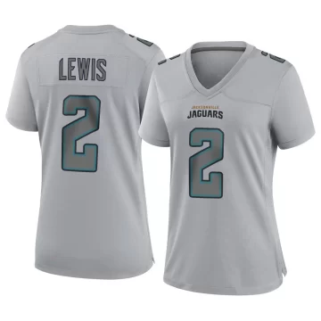 Women's Jacksonville Jaguars ＃2 Jourdan Lewis Gray Game Atmosphere Fashion Jersey