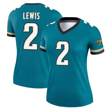 Women's Jacksonville Jaguars ＃2 Jourdan Lewis Teal Legend Prowler Throwback Jersey
