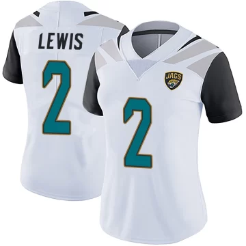 Women's Jacksonville Jaguars ＃2 Jourdan Lewis White Limited Vapor Untouchable Jersey
