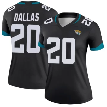 Women's Jacksonville Jaguars ＃20 DeeJay Dallas Black Legend Jersey