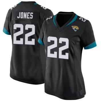 Women's Jacksonville Jaguars ＃22 Jarrian Jones Black Game Jersey