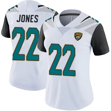 Women's Jacksonville Jaguars ＃22 Jarrian Jones White Limited Vapor Untouchable Jersey