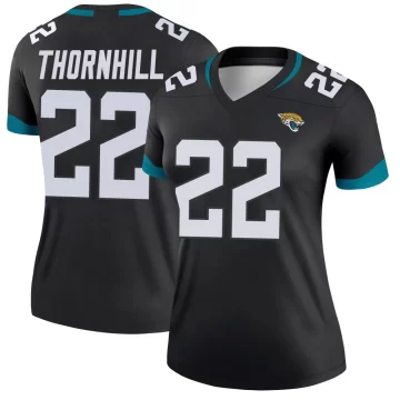 Women's Jacksonville Jaguars ＃22 Juan Thornhill Black Legend Jersey