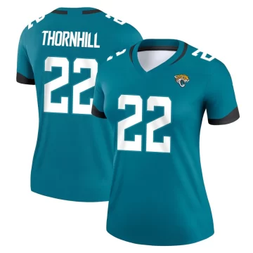 Women's Jacksonville Jaguars ＃22 Juan Thornhill Teal Legend Jersey